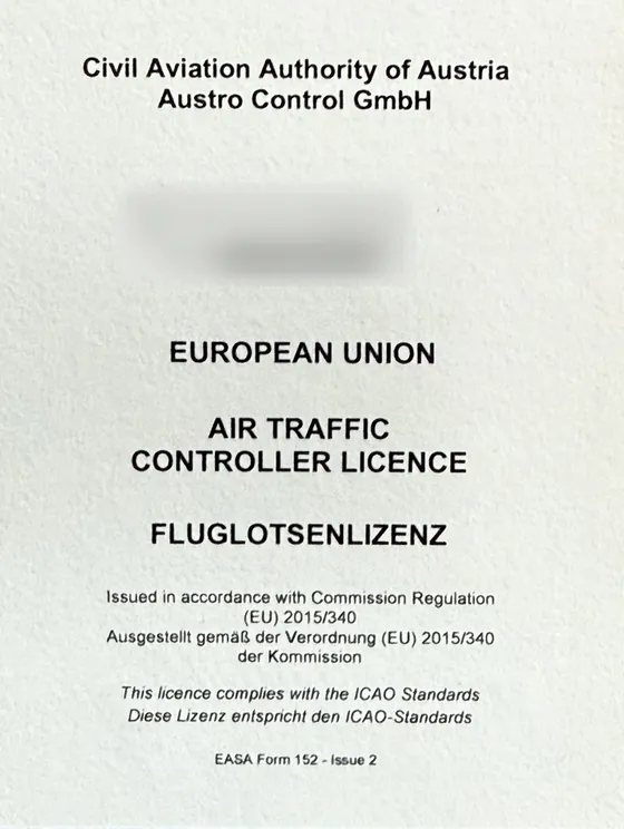 Fluglotsenlizenz, EASA Form 152